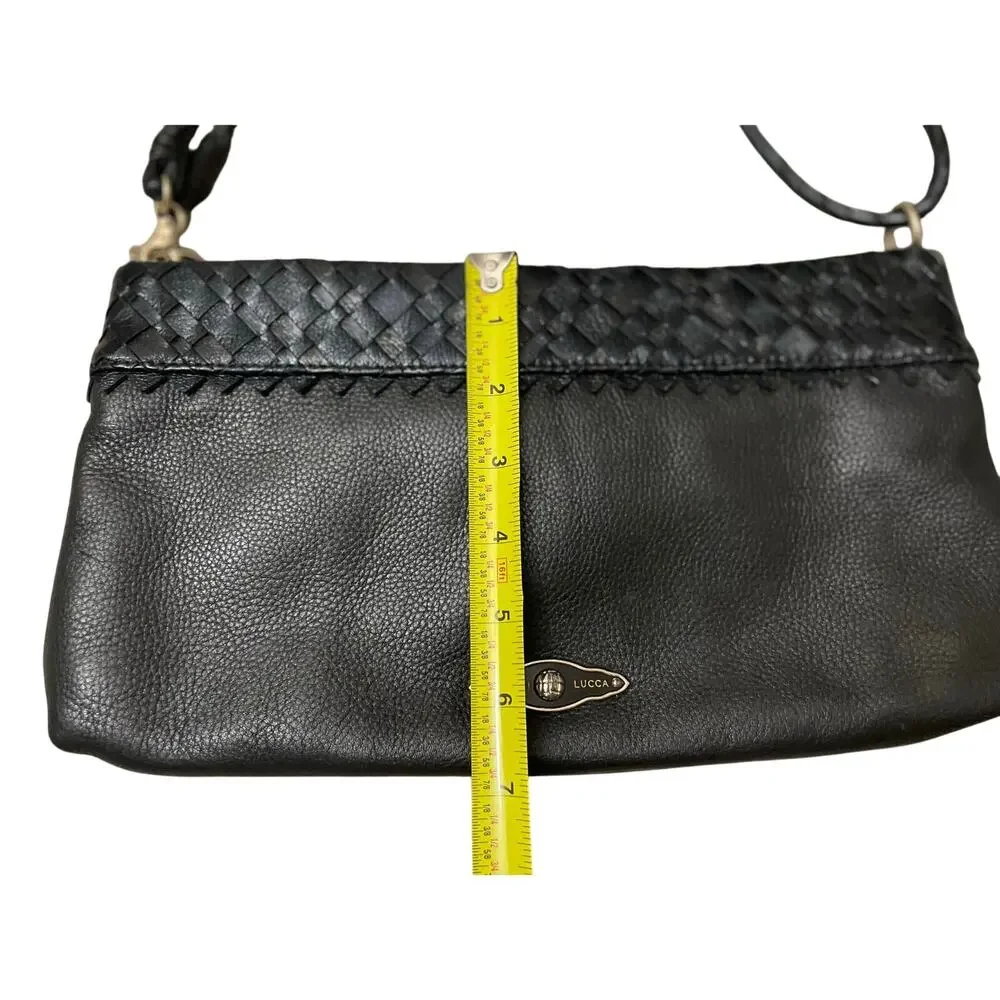 Leather Elliott Lucca Womens Black Purse Crossbody/Shoulder bag Classic Timeless